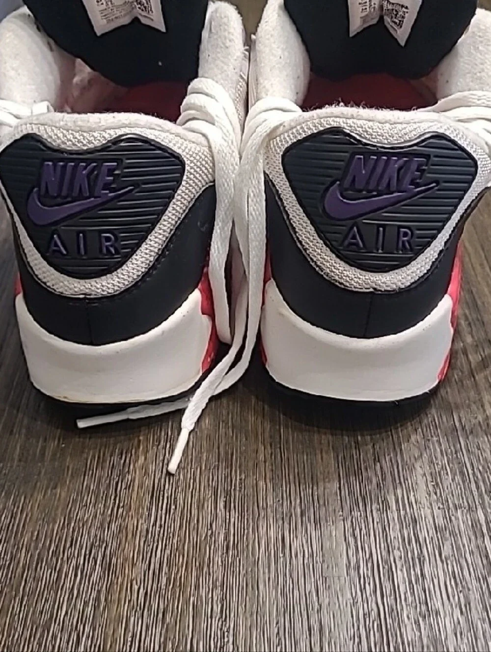 Nike Mens White Red Purple Air Max Sneakers